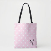 Tote Bag Classic Pink Polka Dots Pattern Shopping (Devant)