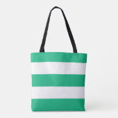 Tote Bag Classic Vert et Blanc Broad Stripes sur un (Dos)