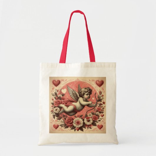 Tote Bag Classic/Vintage/Retro Saint-Valentin cupide (Devant)