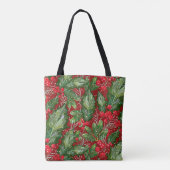 Tote Bag Classique hiver neige Holly Noël (Dos)