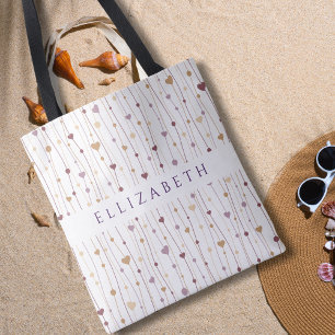 Tote Bag Classique Pastel Purple Heart Minimaliste Personna