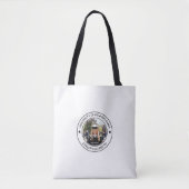 Tote Bag Classique Rond Diplômé Écriture Moderne Médium Bla (Devant)