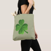 Tote Bag Classique tendance irlandais Lucky Shamrock (De près)