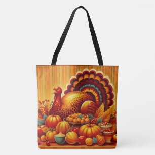Tote Bag classique/vintage Thanksgiving Turquie