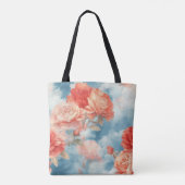 Tote Bag Classiques - Roses roses angéliques et rouges en c (Dos)