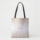 Tote Bag Classy Champagne Parties scintillant Driving Nom M (Devant)