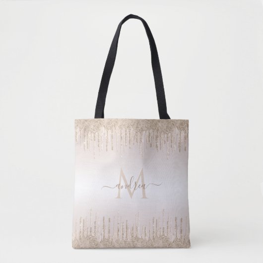 Tote Bag Classy Champagne Parties scintillant Driving Nom M (Devant)