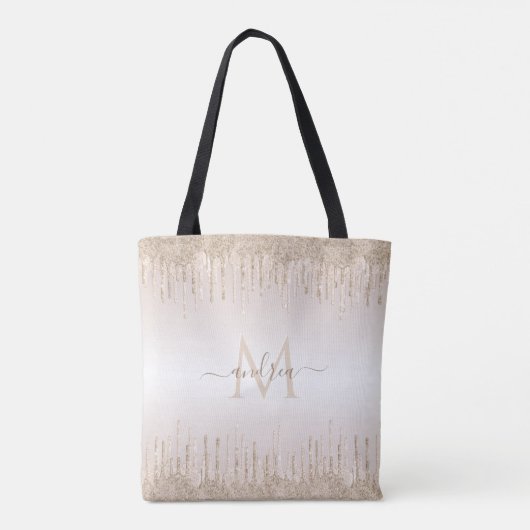 Tote Bag Classy Champagne Parties scintillant Driving Nom M (Dos)