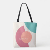 Tote Bag Classy Funky Midsiècle Abstraits cercles Motif (Dos)