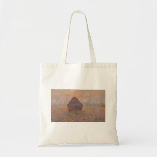 Tote Bag Claude Monet Grainstack, Sun in the Mist (1891) (Devant)