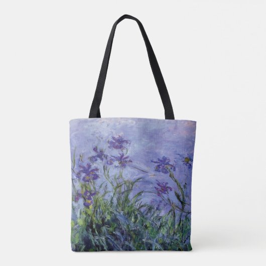 Tote Bag Claude Monet Lilac Irises (Dos)