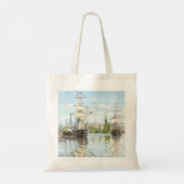 Tote Bag Claude Monet. Navires à cheval sur la Seine à Roue (Dos)
