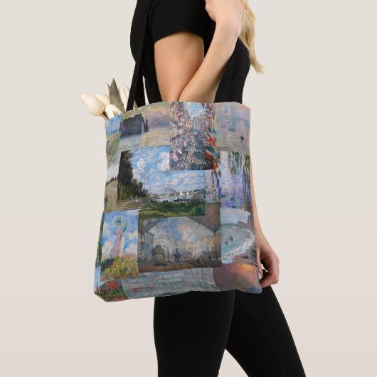 Tote Bag Claude Monet - Patchwork de chefs-d'oeuvre (De près)