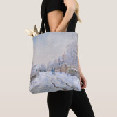 Tote Bag Claude Monet - Scène de neige à Argenteuil (De près)