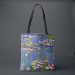 Tote Bag Claude Monet Water Lilies, 1916<br><div class="desc">Water Lilies est une belle peinture à fleurs de style impressionniste réalisée par l'artiste impressionniste français Claude Monet en 1916,  montrant l'une des centaines de ses peintures de nénuphars de sa maison à Giverny,  France.</div>