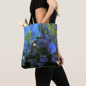 Tote Bag Claude Monet : Water-Lilies, indigo bleu (De près)