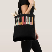 Tote Bag Clavier Coloré Touches Piano Piano Retro Pianist (De près)