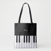 Tote Bag Clavier de piano classique Musique personnalisée (Devant)