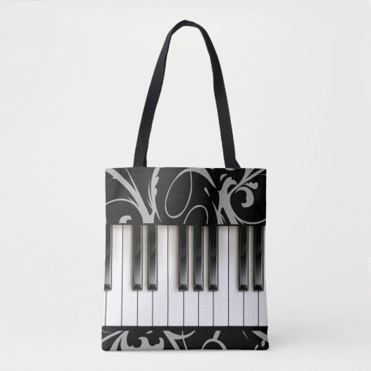 Tote Bag Clavier de piano // Enseignant de piano // Musicie (Devant)