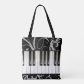Tote Bag Clavier de piano // Enseignant de piano // Musicie (Dos)