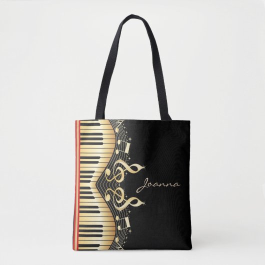 Tote Bag Clavier musical Monogramme (Devant)