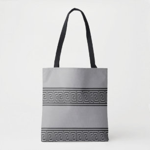 Tote Bag Clavier noir et gris grec