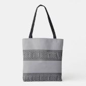 Tote Bag Clavier noir et gris grec (Dos)