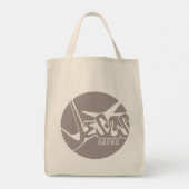 Tote Bag CLAY GREY Jesus Saves Graffiti (Dos)