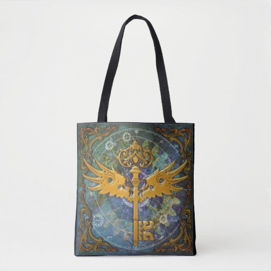 Tote Bag Clé aimantée en Steampunk (Devant)