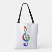 Tote Bag Clé de la musique arc-en-ciel (Dos)