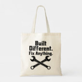 Tote Bag Clé de Mécanicien Répare Tout Construit Différemme (Dos)