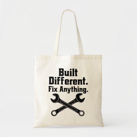 Tote Bag Clé de Mécanicien Répare Tout Construit Différemme (Devant)