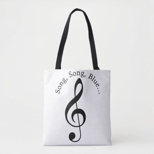 Tote Bag Clé de Sol de ma chanson (Devant)