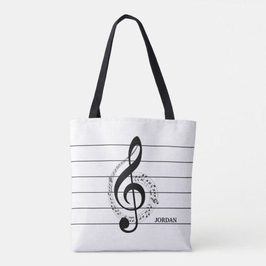 Tote Bag Clé Et Notes (Dos)