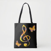 Tote Bag Clé et papillons triplés d'aquarelle moderne (Devant)
