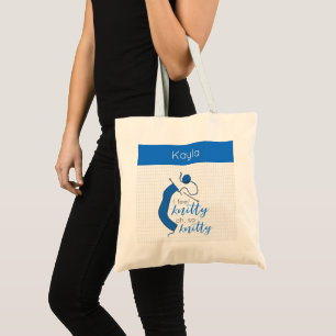Tote Bag Clear Blue I Feel Knitty, Oh So Knitty