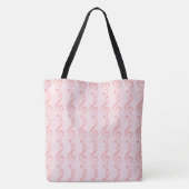 Tote Bag clef de triangle rose sur très rose pâle (Dos)
