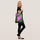 Tote Bag Clematis avec Romains 5:3-5 (Sur le modèle)