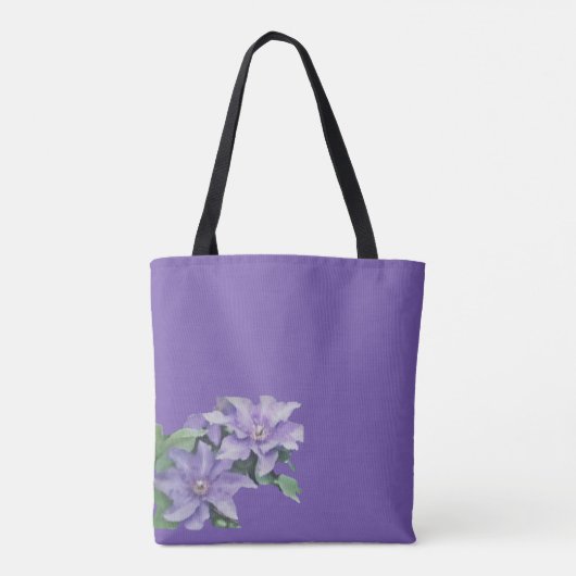 Tote Bag Clematis violet (Dos)