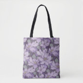 Tote Bag Clematis violet pâle Motif (Devant)