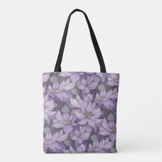 Tote Bag Clematis violet pâle Motif (Dos)