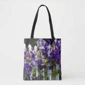 Tote Bag Clématite Violette sur Clôture Blanche Florale (Devant)