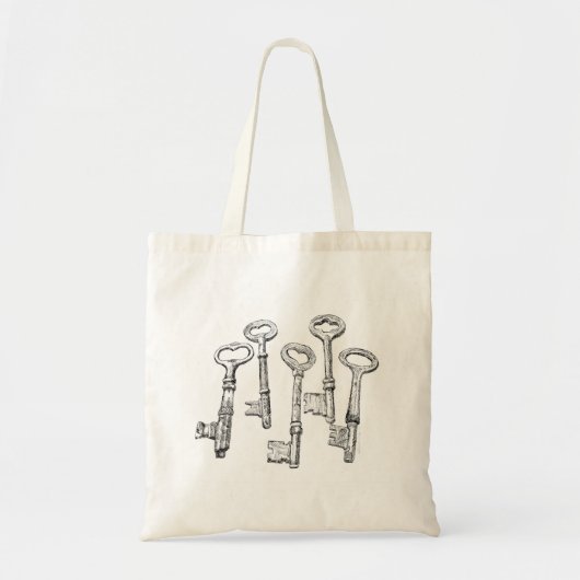 Tote Bag Clés squelettes (Devant)