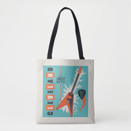 Tote Bag Cleveland Ohio | Guitare électrique (Devant)
