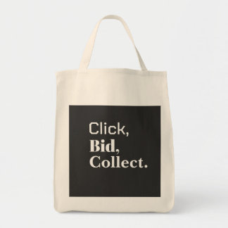 Tote Bag Click, Bid, Collect. Book #ClickBidCollect