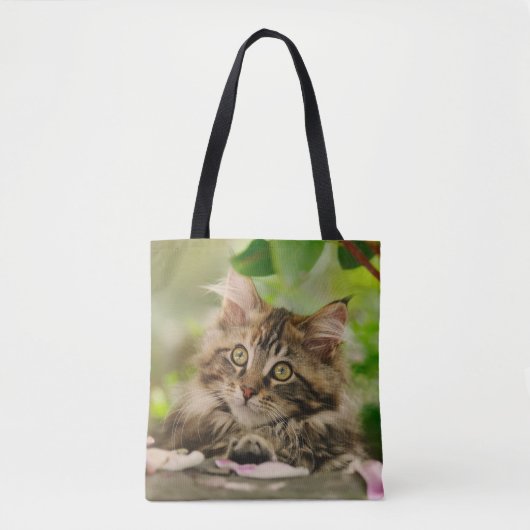 Tote Bag Client mignon de photo de chaton de chat de (Devant)