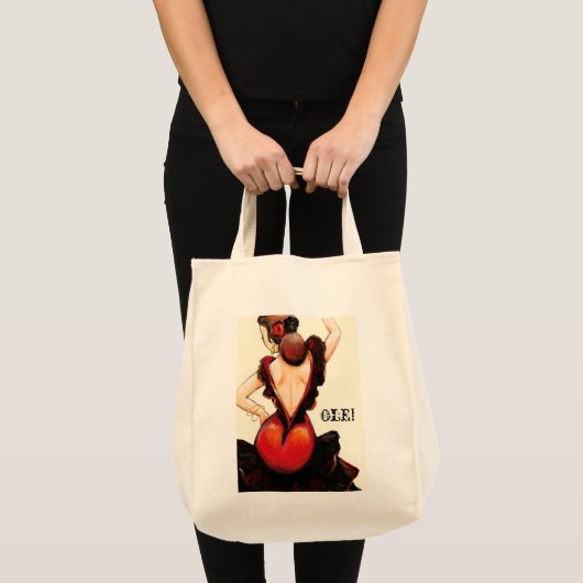 Tote Bag Client réutilisable de flamenco (Devant (produit))