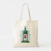 Tote Bag Clocher de l'église orthodoxe rustique (Dos)
