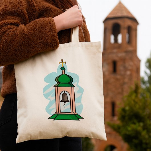 Tote Bag Clocher de l'église orthodoxe rustique