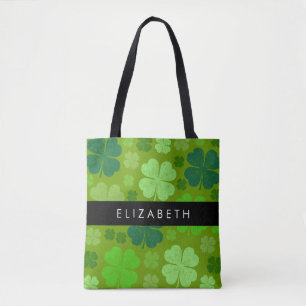 Tote Bag Cloches Vertes, Cloches Lucky, Votre Nom